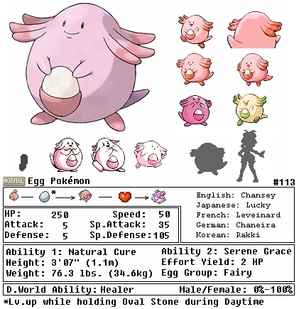 chansey pokemon center